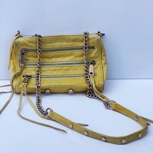 Rebecca Mini 5 Zip Clutch Leather Crossbody Bag